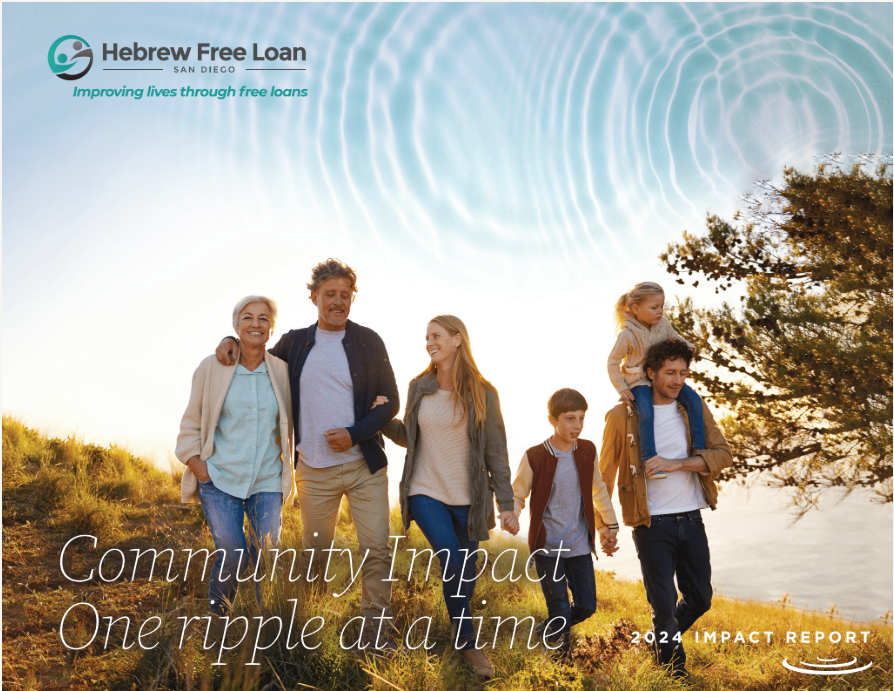 2024 Impact Report Cover - Image of multigenerational family with caption "Community Impact One ripple at a time"